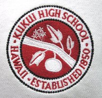 Embroidered KHS Seal on left chest